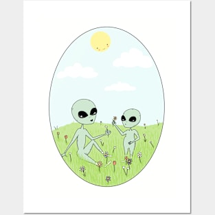 Spring Aliens Posters and Art